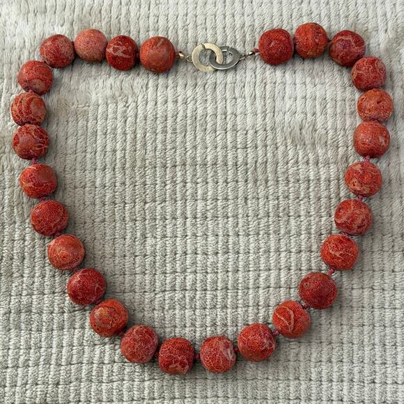 Sponge Coral Chunky Beaded Necklace - Picture 1 of 4